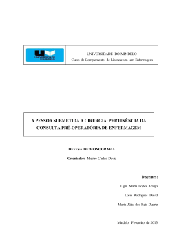 a pessoa submetida a cirurgia