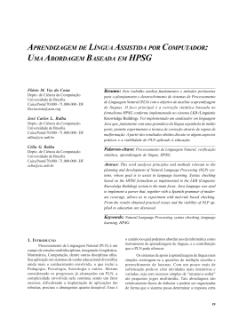 aprendizagem de l&iacute;ngua assistida por computador