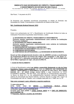 sindicato das sociedades de cr&eacute;dito, financiamento e
