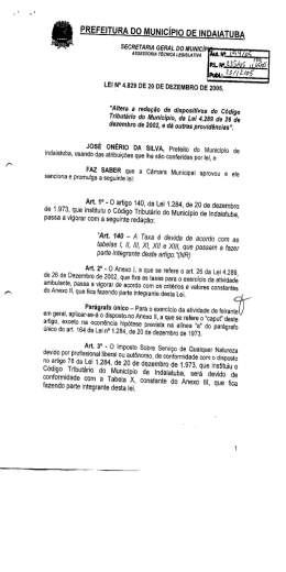 Lei - C&acirc;mara Municipal de Indaiatuba