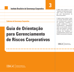 Guia de Orienta&ccedil;&atilde;o para Gerenciamento de Riscos