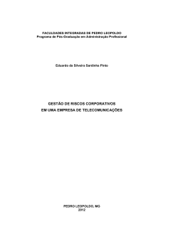 gest&atilde;o de riscos corporativos em uma empresa de telecomunica&ccedil;&otilde;es