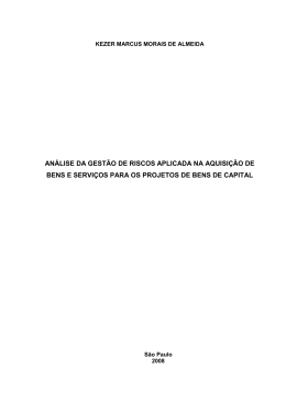 an&aacute;lise da gest&atilde;o de riscos aplicada na aquisi&ccedil;&atilde;o de bens e