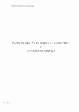 PLANO DE GESTÃO DE Riscos DE coRRuPçÃo