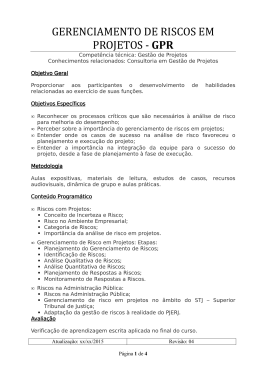 Gerenciamento de Riscos em Projetos