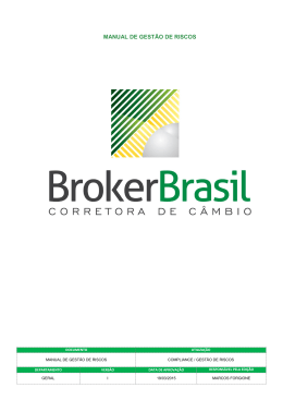 manual de gestão de riscos - Broker Brasil