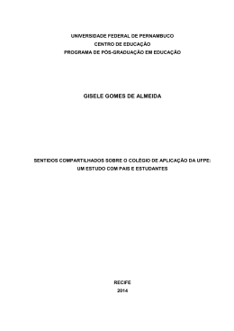gisele gomes de almeida - Universidade Federal de Pernambuco