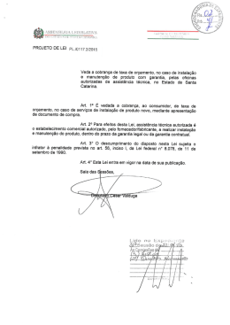Projeto Original - Assembleia Legislativa do Estado de Santa Catarina