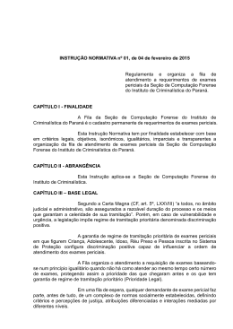Instru&ccedil;&atilde;o Normativa sobre Fila de Atendimento
