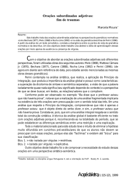 Orações subordinadas adjetivas