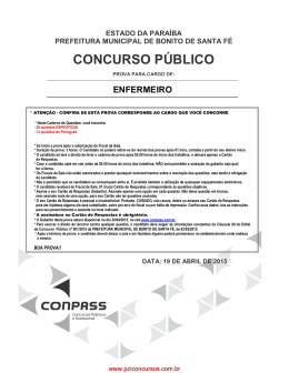 CONCURSO PÚBLICO - Concurso Enfermeiro
