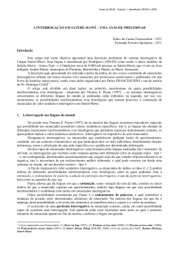 a interroga&ccedil;&atilde;o em sater&eacute;-maw&eacute; &ndash; uma an&aacute;lise preliminar