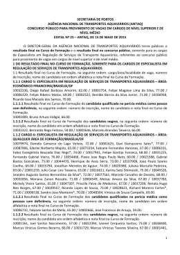 ANTAQ 2014 ED 25 FINAL CF E DO CONCURSO