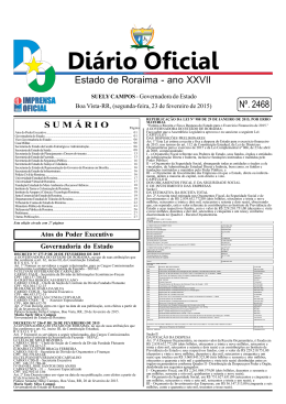 23 - Imprensa Oficial do Estado de Roraima