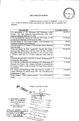 DECLARAÇÃO DE BENS