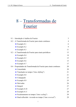 8 – Transformadas de Fourier