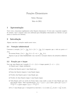 Fun&ccedil;&otilde;es Elementares