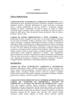 ANEXO I - Prefeitura de Pimenta Bueno