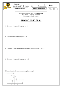 FUN&Ccedil;&Atilde;O DO 2&ordm; GRAU