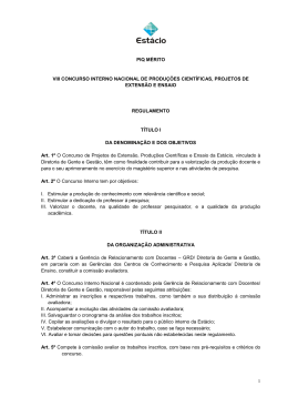 VICE-REITORIA DE GRADUAÇÃO - Universidade Estácio de Sá