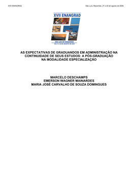 as expectativas de graduandos em administra&ccedil;&atilde;o na