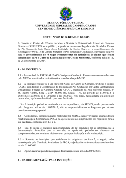 edital. - Universidade Federal de Campina Grande