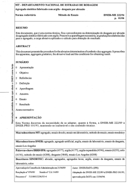 DNER-ME 222/94 - Agregado sint&eacute;tico