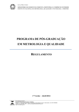 Regulamento do Mestrado Profissional