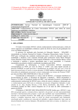 Parecer CNE/CES nº 213/2007, aprovado em 18 de outubro de 2007