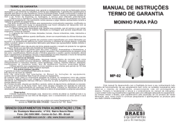 Manual - Dubrasil: Máquinas e Equipamentos para Instalações
