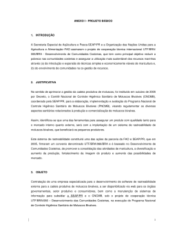 1 ANEXO I - Organiza&ccedil;&atilde;o das Na&ccedil;&otilde;es Unidas para Agricultura e