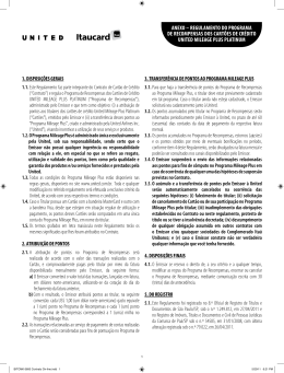 ANExO &ndash; REGULAMENTO DO PROGRAMA DE RECOMPENSAS