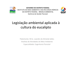 Legisla&ccedil;&atilde;o ambiental aplicada &agrave; cultura do