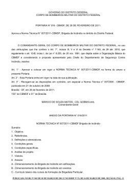 GOVERNO DO DISTRITO DEDERAL CORPO DE