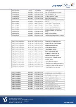 nome do curso turno tipo de bolsa nome candidato administra&ccedil;&acirc;o