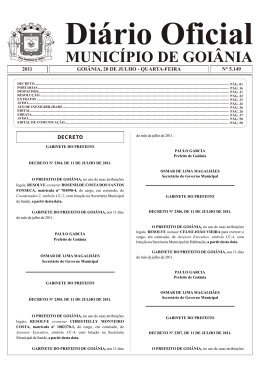 Di&aacute;rio Oficial n&deg; 5149 de 20/07/2011