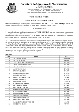 Prefeitura do Munic&iacute;pio de Mandagua&ccedil;u
