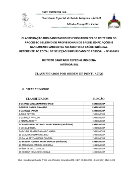 Secretaria Especial de Sa&uacute;de Ind&iacute;gena