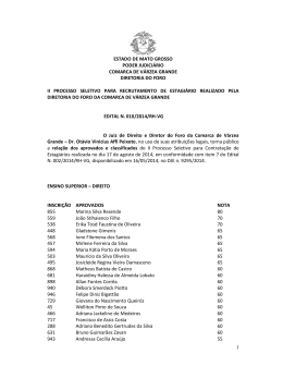 edital n. 10/2014/rh - relação dos aprovados e classificados
