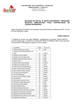 edital de chamamento p&uacute;blico para contrata&ccedil;&atilde;o de jovens aprendizes
