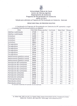 Final - Programa de P&oacute;s-gradua&ccedil;&atilde;o em Zootecnia