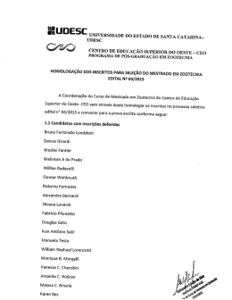 PROGRAMA DE PÓS-GRADUAÇÃO EM zooTEcNIA