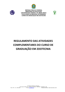 Regulamento atividades complementares zootecnia UFU