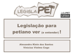 LegislaPET 001 &ndash; 30/08/2008 &ndash; PET Ci&ecirc;ncia da Computa&ccedil;&atilde;o