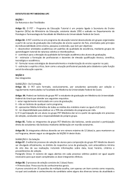 Estatuto do PET Medicina UFC - Universidade Federal do Cear&aacute;