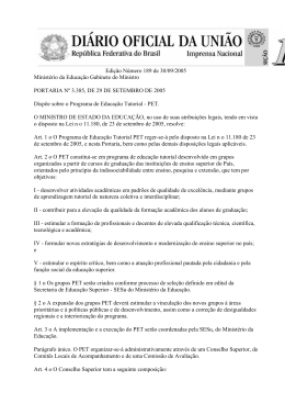 Edição Número 189 de 30/09/2005 Ministério da Educação