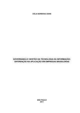 GOVERNAN&Ccedil;A E GEST&Atilde;O DA TECNOLOGIA DA INFORMA&Ccedil;&Atilde;O