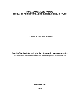 Gest&atilde;o Verde de tecnologia da informa&ccedil;&atilde;o e comunica&ccedil;&atilde;o:
