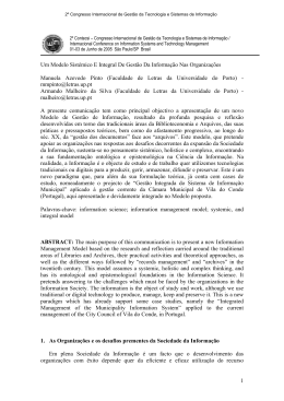 1 Um Modelo Sist&eacute;mico E Integral De Gest&atilde;o Da