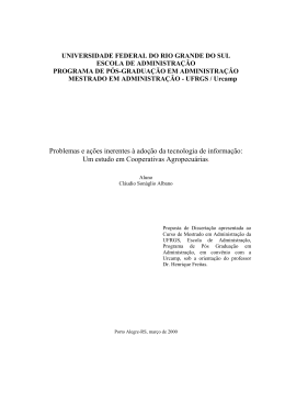Problemas e a&ccedil;&otilde;es inerentes &agrave; ado&ccedil;&atilde;o da tecnologia de